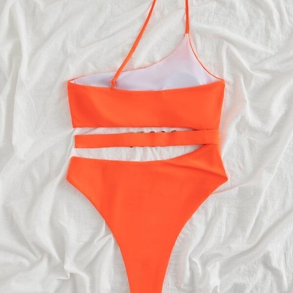 Boho White Cut out One Piece Monokini Cheeky Swim Beach - Picture 7 of 10